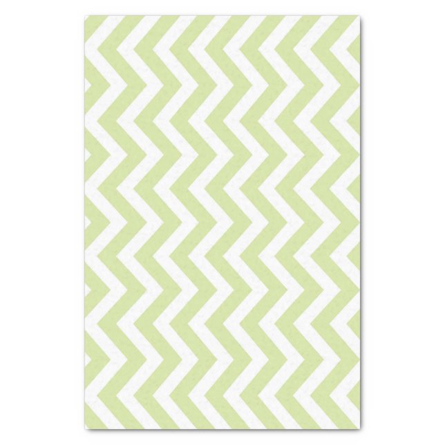 Pastel Green & White Chevron Wedding Birthday Tissue Paper